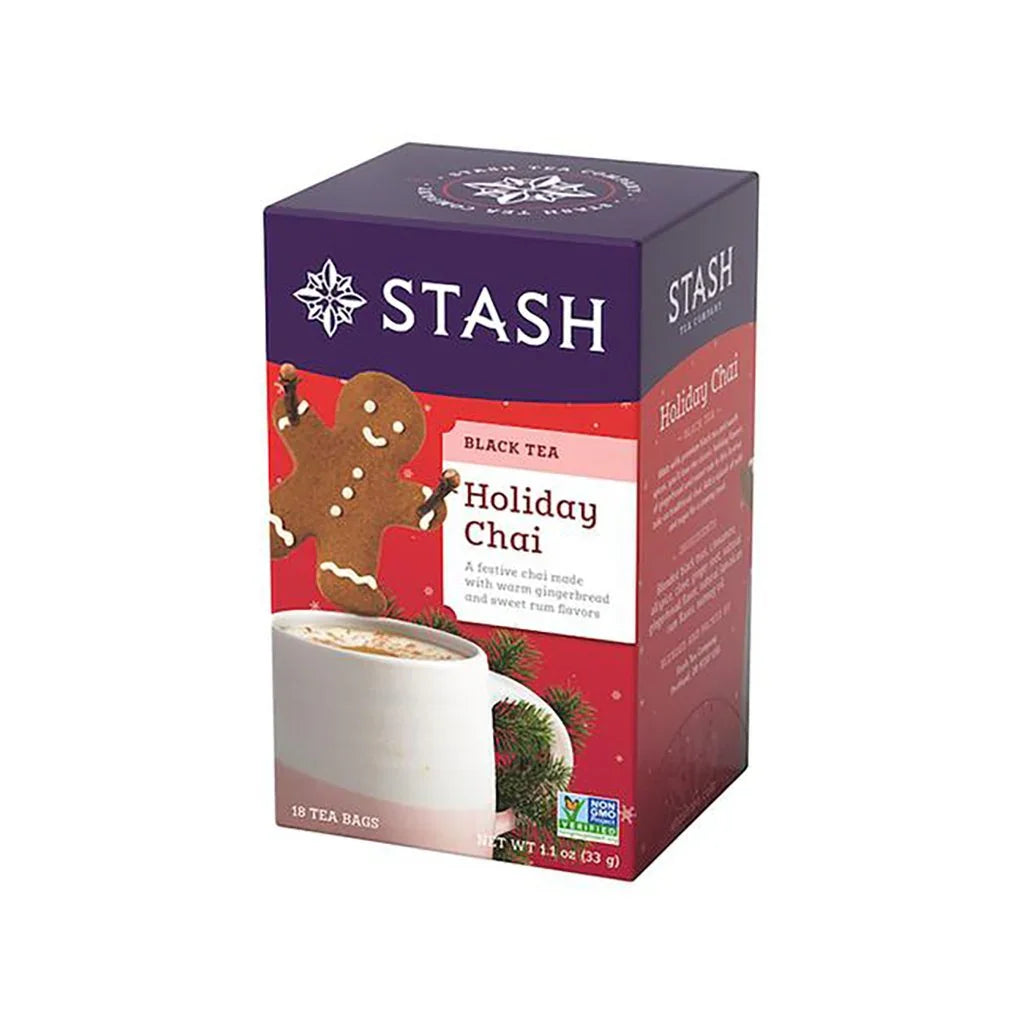 stash holiday black chai tea 18 bags