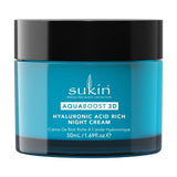 crème de nuit riche à l'acide hyaluronique AquaBoost 3D Sukin - La Boite à Grains