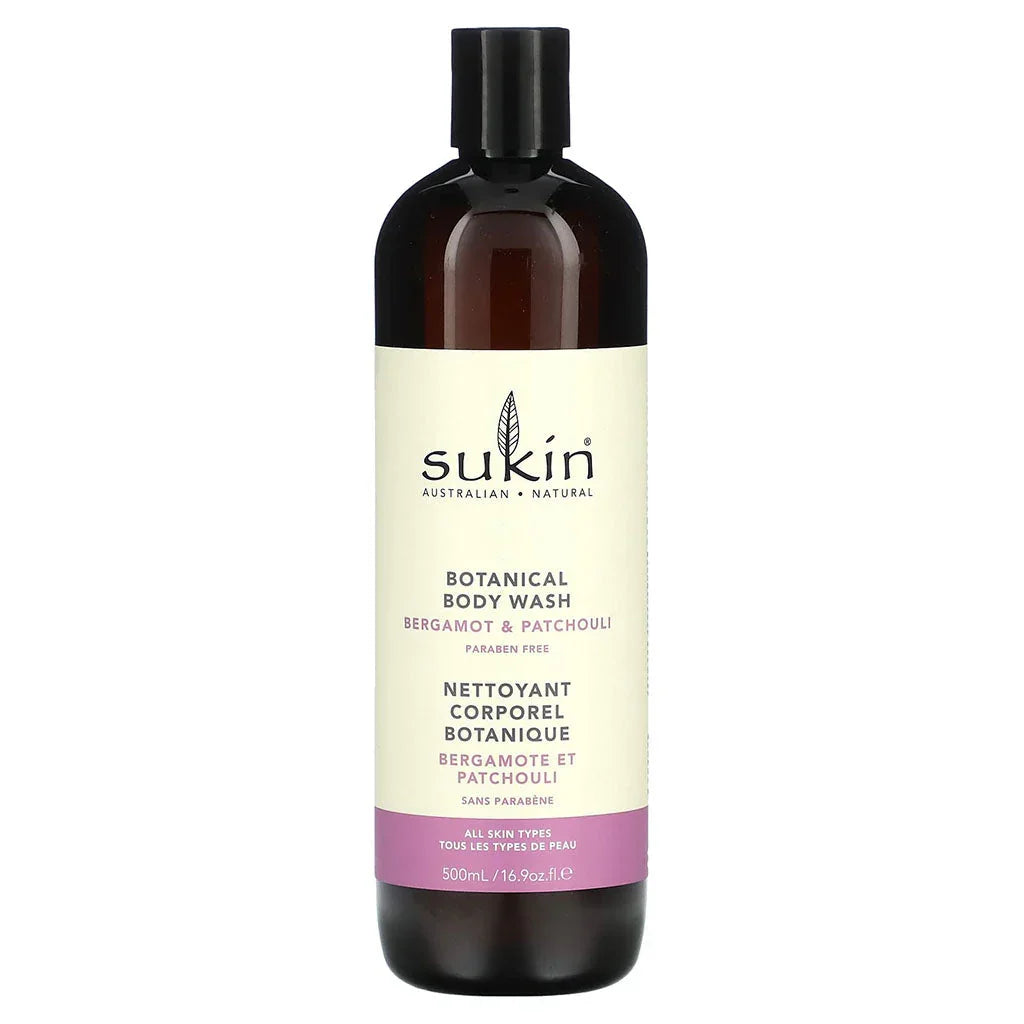 nettoyant corporel bergamote et patchouli Sukin - La Boite à Grains