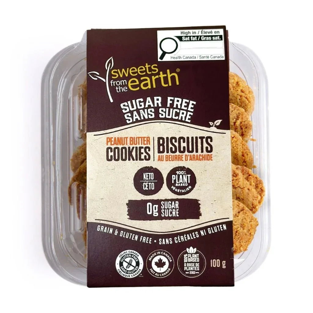 Biscuits au Beurre d'Arachide Sans Sucre Sweets from the Earth - La Boite à Grains