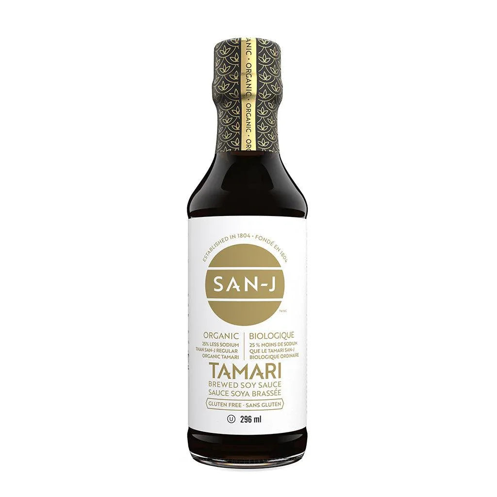 Tamari Organic Brewed Soy Sauce 25% Less Sodium San-J - La Boite à Grains