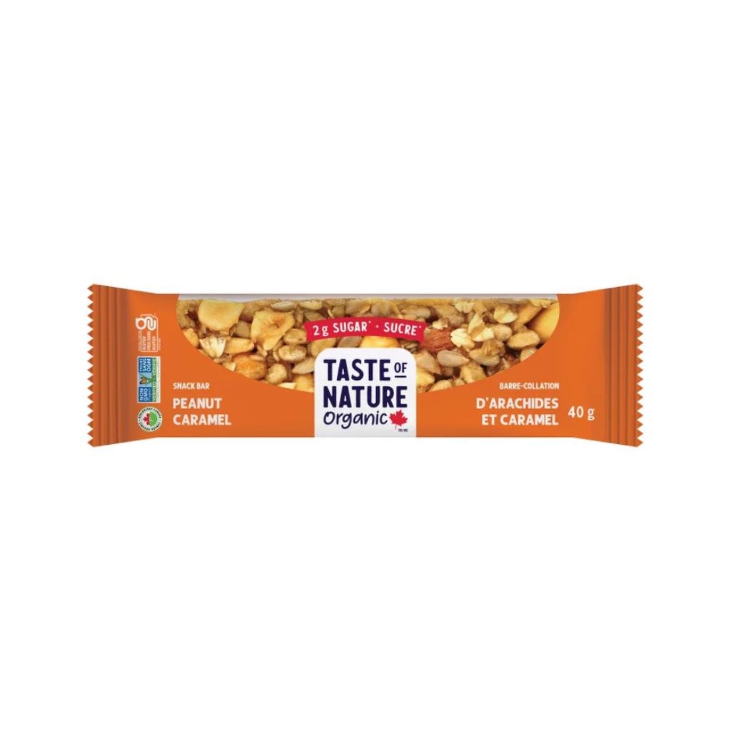 barre collation arachides caramel Taste of Nature - La Boite à Grains