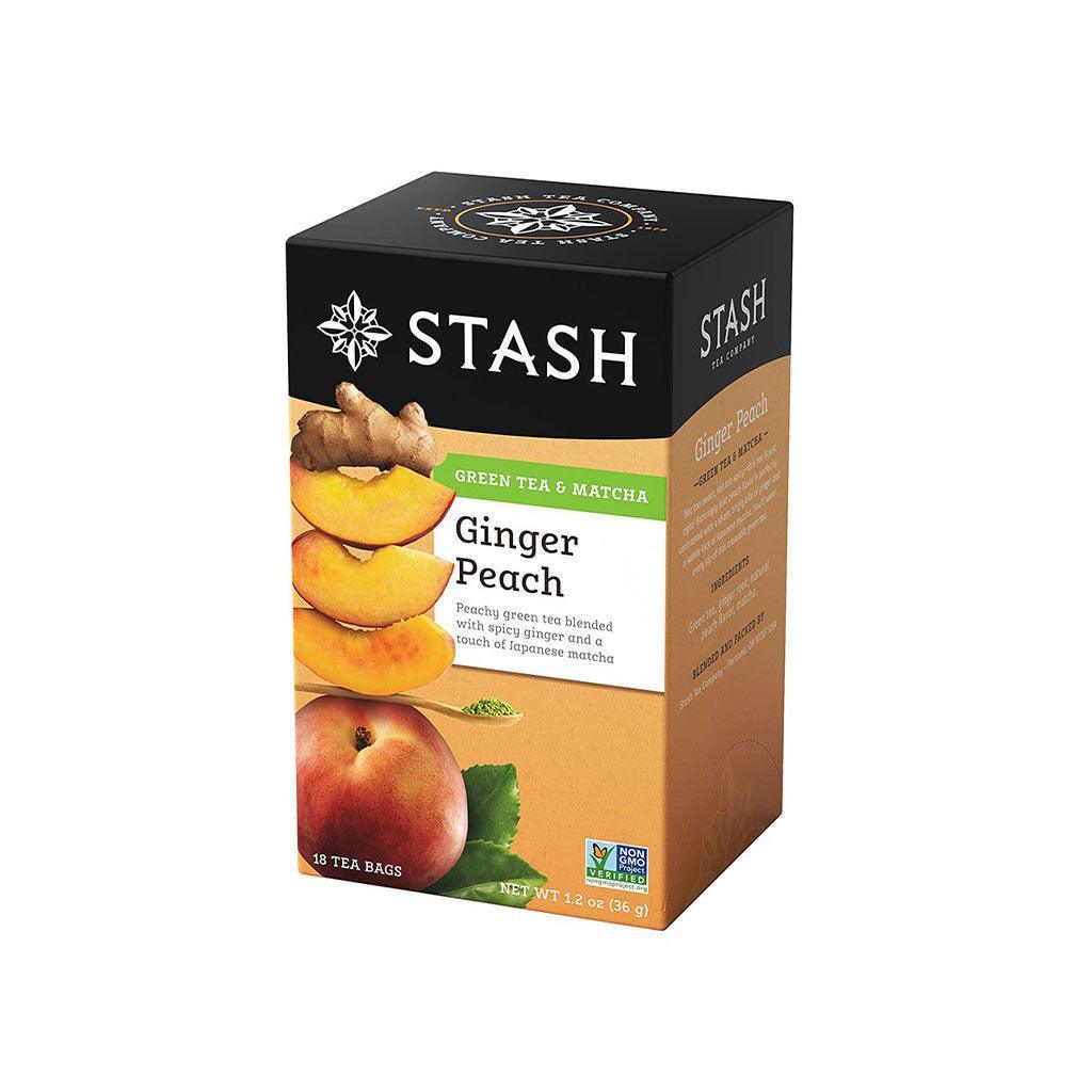 Thé Vert et Matcha Gingembre et Pêche Stash - La Boite à Grains