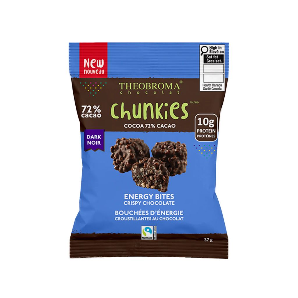 bouchées d'énergie Chunkies chocolat noir Theobroma - La Boite à Grains