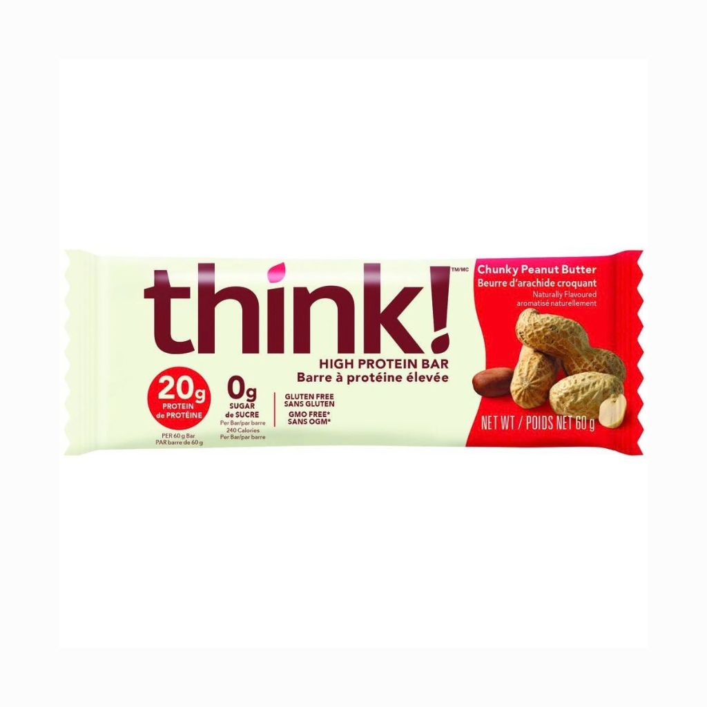 Think! barre protéinée beurre d'arachide croquant - La Boite à Grains