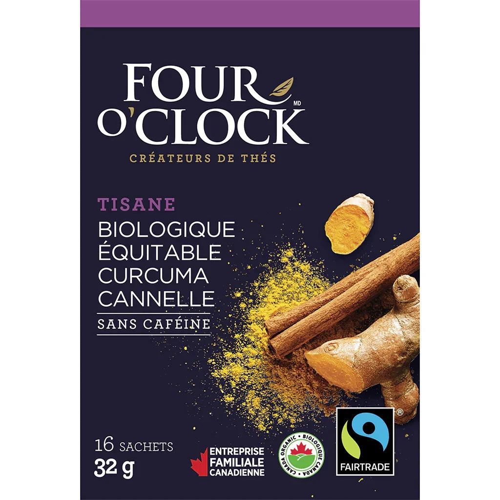 Organic Turmeric Cinnamon Herbal Tea Four O'Clock - La Boite à Grains
