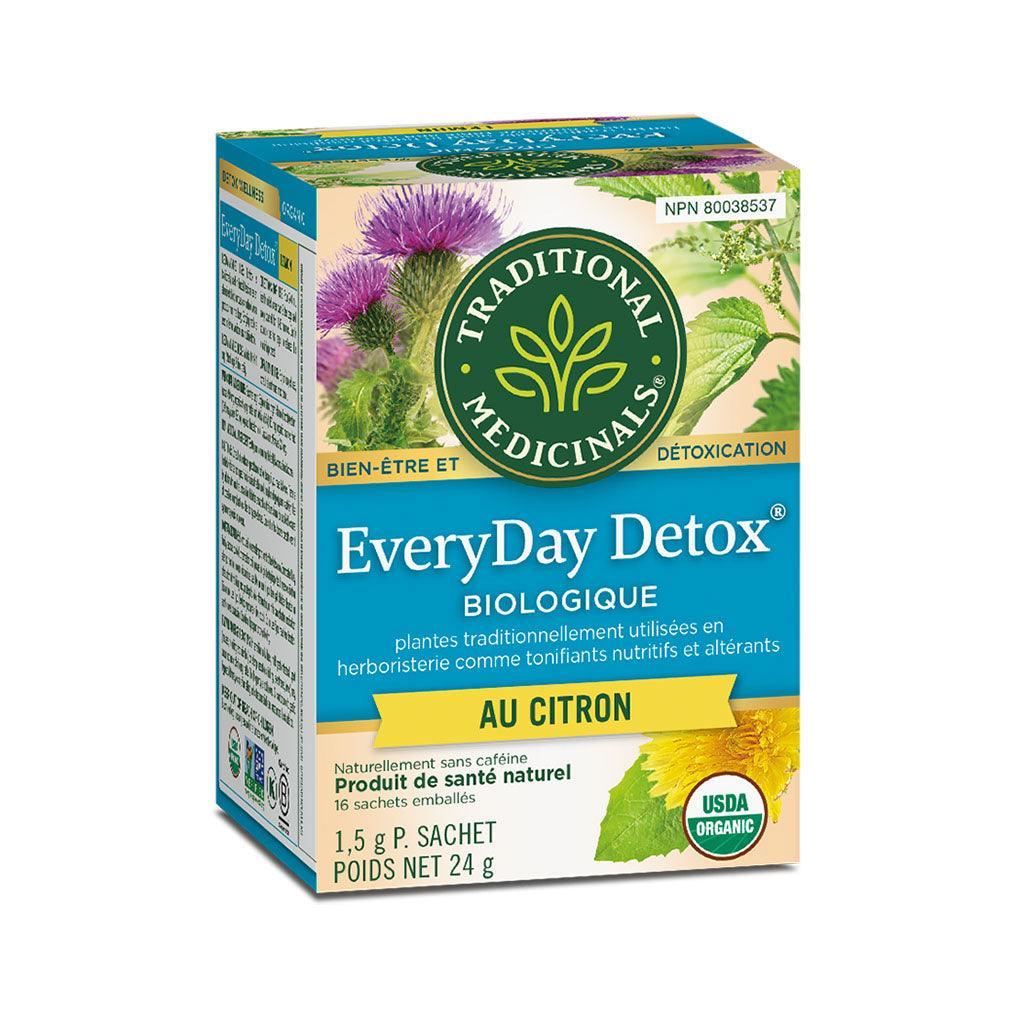 EveryDay Detox Organic Lemon Herbal Tea Traditional Medicinals - La Boite à Grains