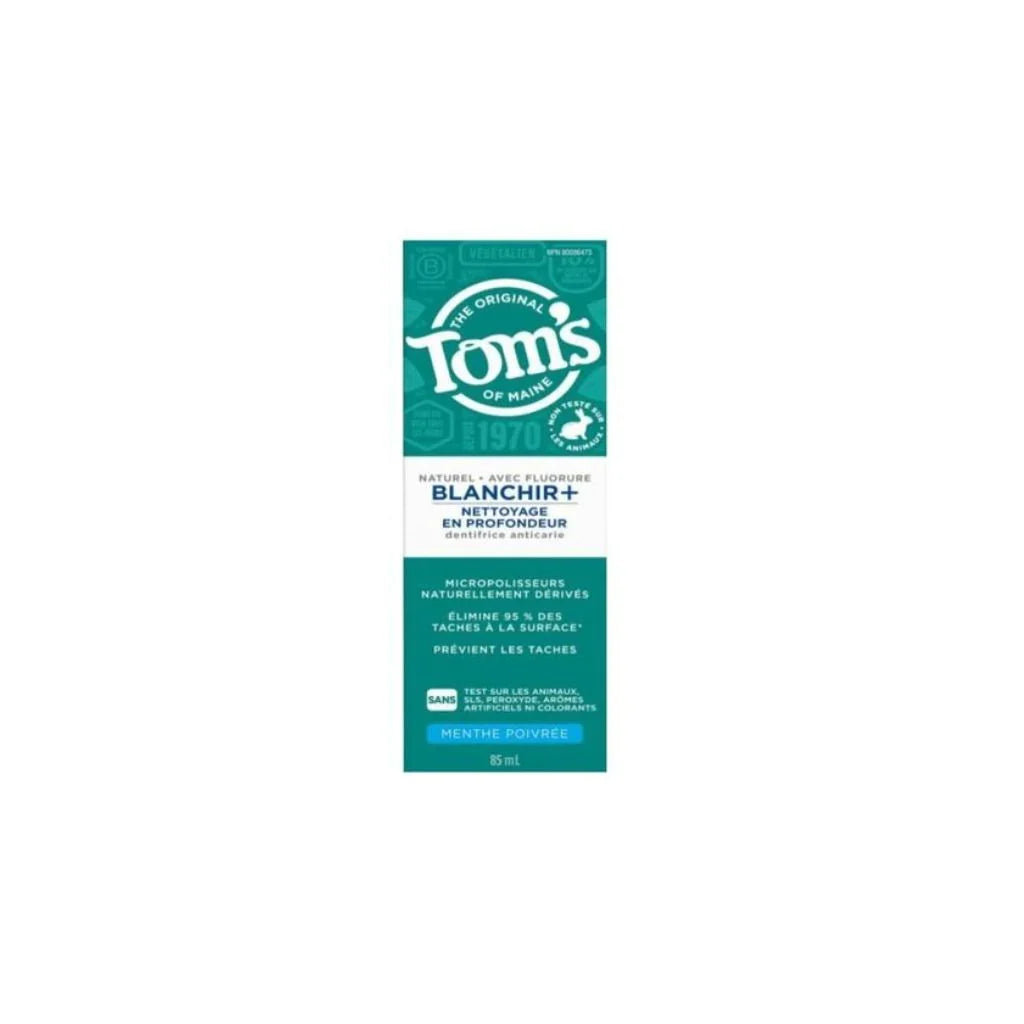 Tom's of Maine dentifrice Blanchir+ menthe poivrée - La Boite à Grains