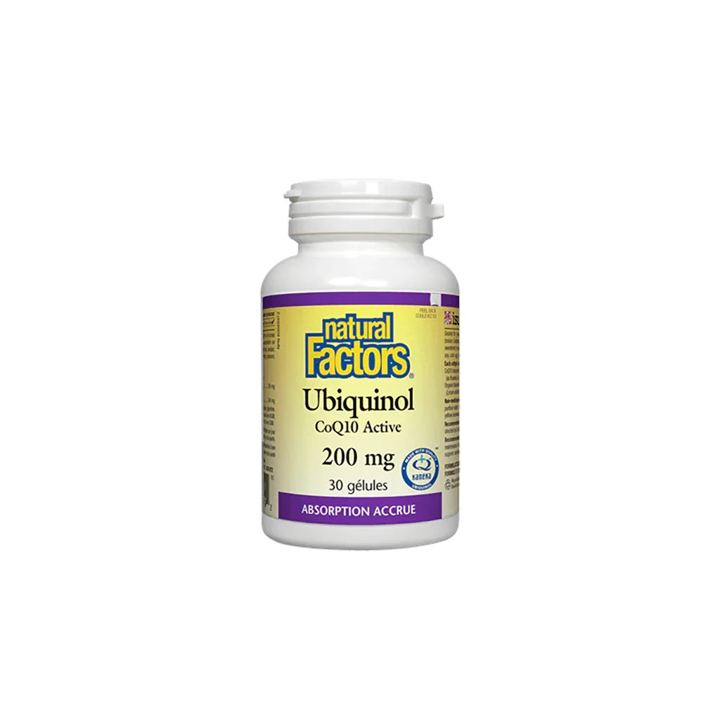 Ubiquinol CoQ10 Active 200 mg Natural Factors - La Boite à Grains