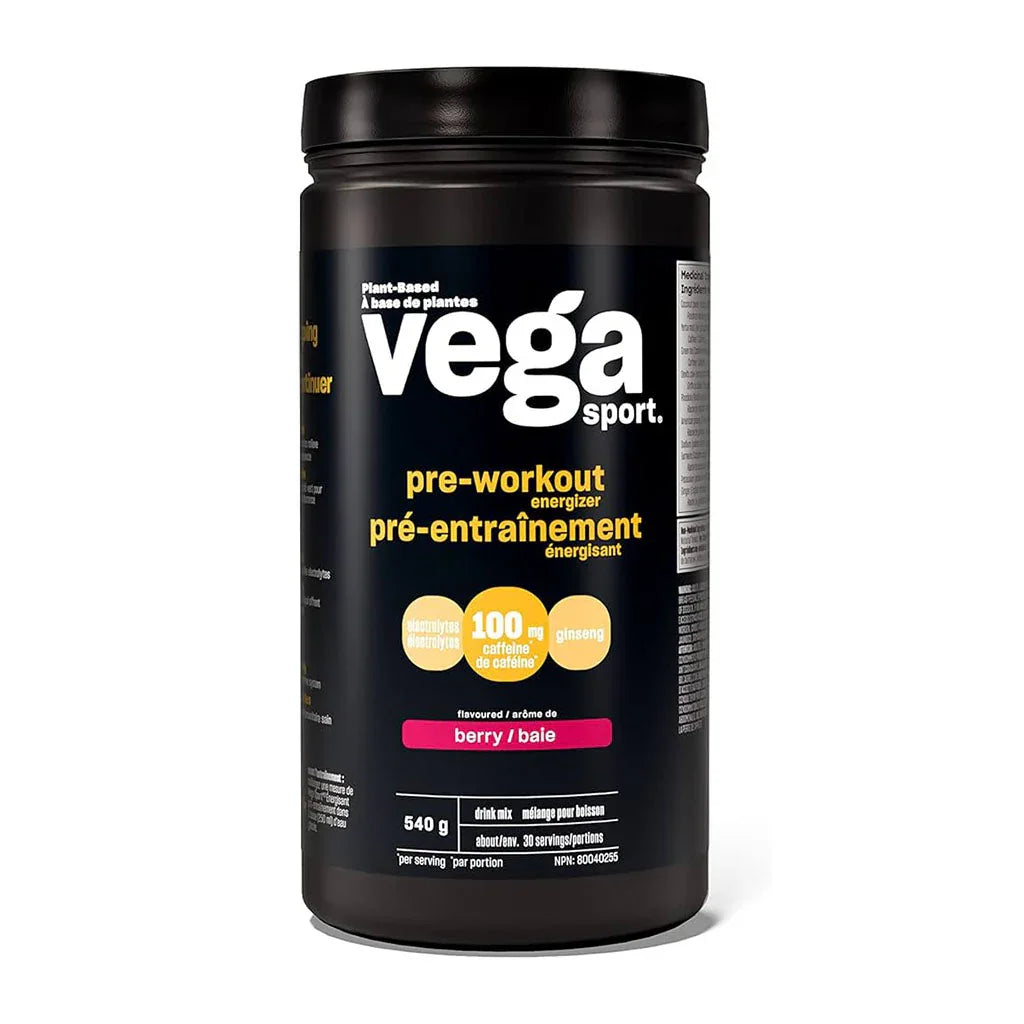 vega sport pre workout energizer berry flavor 540 g - La Boite à Grains