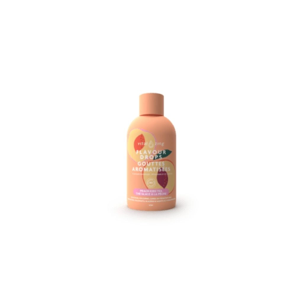 gouttes aromatisées thé glacé à la pêche Vital Zing - La Boite à Grains