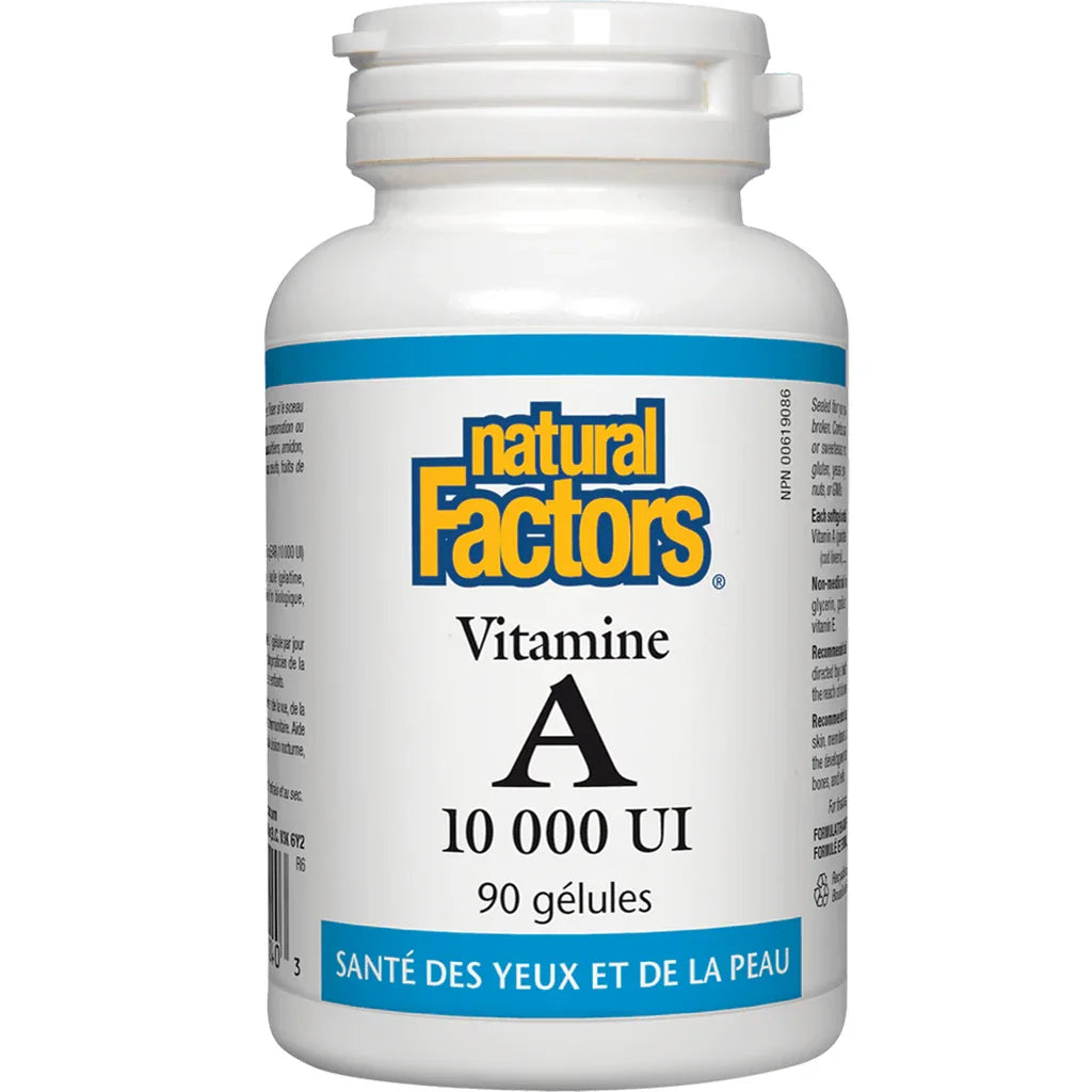 Vitamin A 10,000 IU Natural Factors - La Boite à Grains