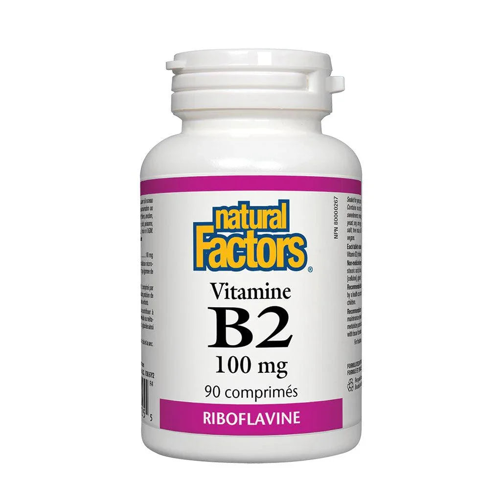 Vitamine B2 Natural Factors - La Boite à Grains