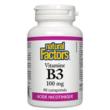 Vitamine B3 100 mg Natural Factors - La Boite à Grains