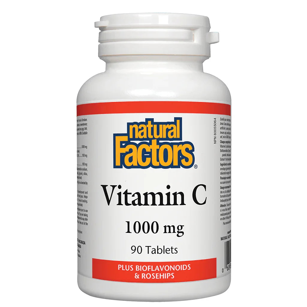Vitamin C with Bioflavonoids & Rosehips Natural Factors - La Boite à Grains