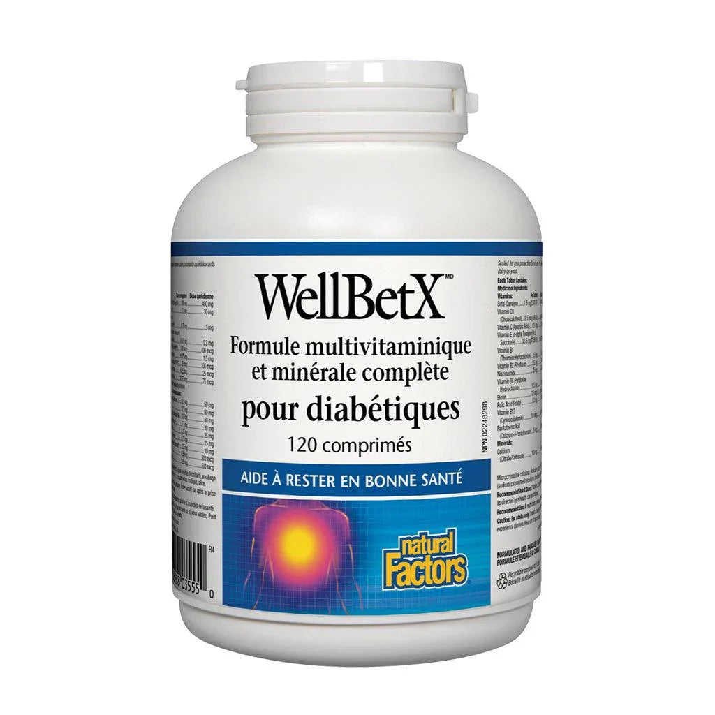 WellBetX Formule pour Diabétiques Natural Factors - La Boite à Grains