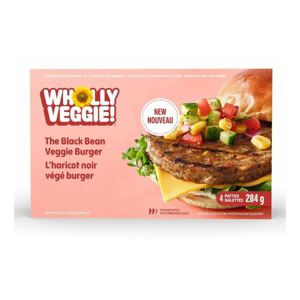 végéburgers haricots noirs Wholly Veggie - La Boite à Grains