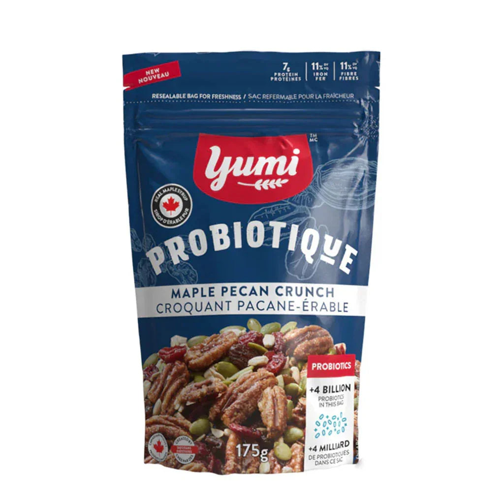 Yumi probiotic maple pecan crunchy mix 175 g - La Boite à Grains