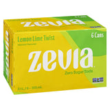 zevia soda zéro sucre torsade citron lime 6 x 355 ml
