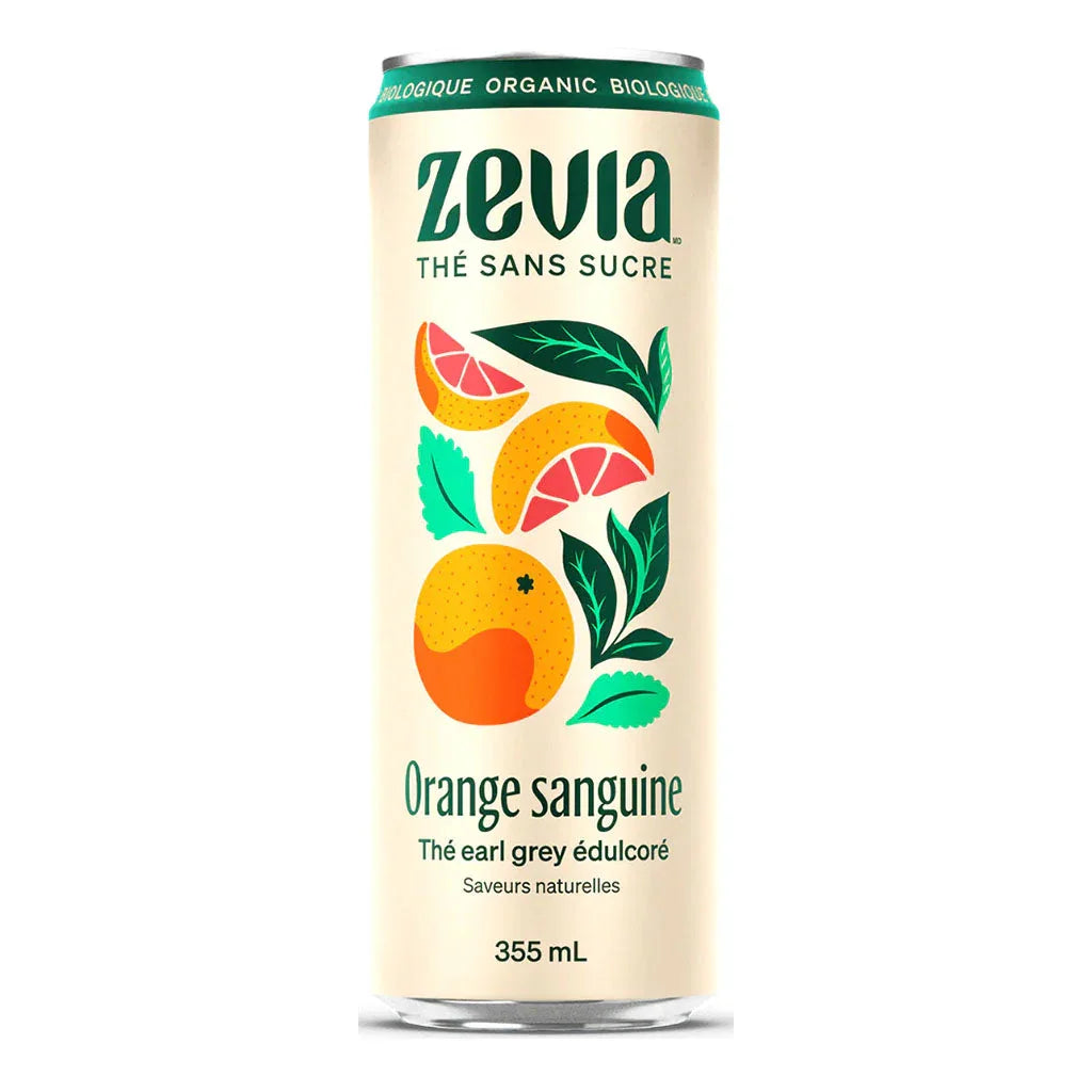 zevia earl gray tea sweetened blood orange 355 ml